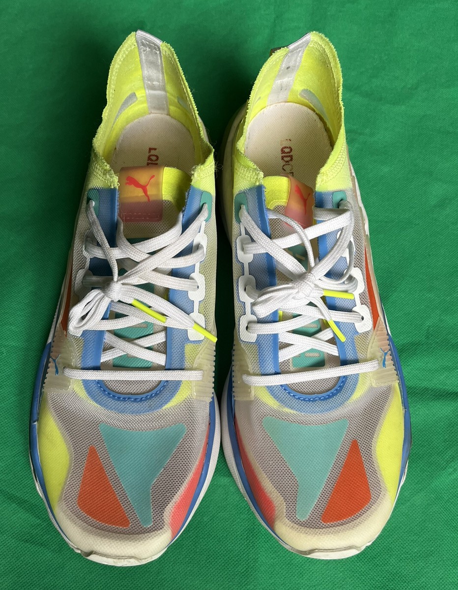 Puma LQDCELL Optic Sheer Multicolor Yellow White Blue Mens Sz Sneaker  Shoes