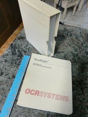 OCR Systems Optical Character Recognition Software Book & Floppy Discs 1987