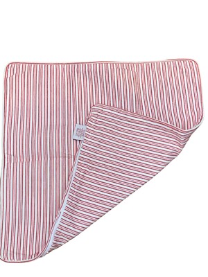 Red White Striped Ticking Pillow Cover 20x20 New Devi Designs