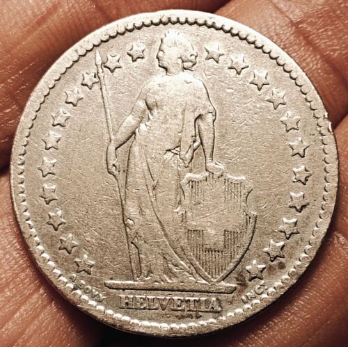 Schweiz 2 Franken 1874 B Münze (SILBER! frühes und wichtiges Datum!) - Bild 2 von 2