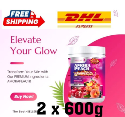 2 X 600G AMORA  PEACH Whitening Glowing Anti Aging   DHL EXPRESS