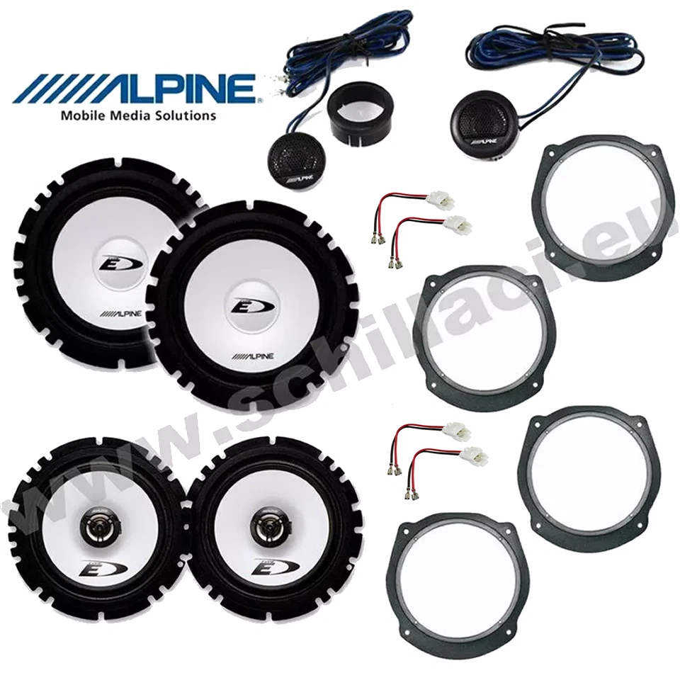 Kit 6 casse per FIAT STILO Alpine con adattatori e supporti 5 porte
