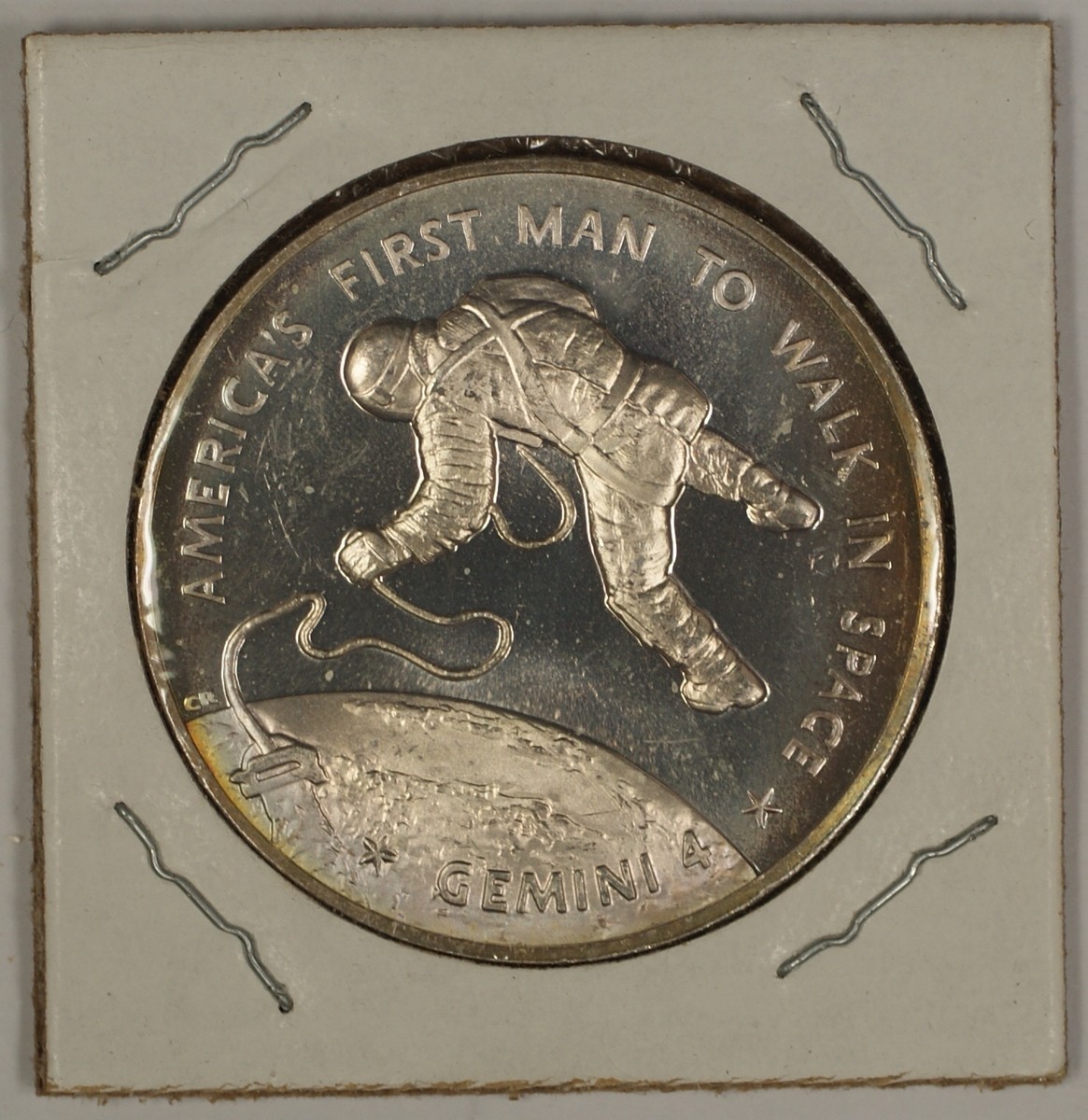 Gemini IV First US Walk in Space メダル Gemini IV Silver Medal America's First Man to Walk in Space In 2x2