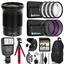 Nikon NIKKOR Z 20mm f/1.8 S Lens Flash Tripod More - 64GB Accessory Kit
