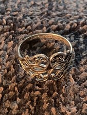 Sterling Silver Swirl Ring Sz 8