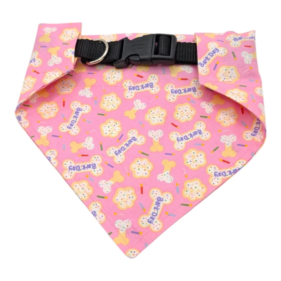Bandana de cumpleaños para perro SOBRE EL CUELLO pañuelos deslizables pañuelo bufanda día de cortezo Foto 3 de 4