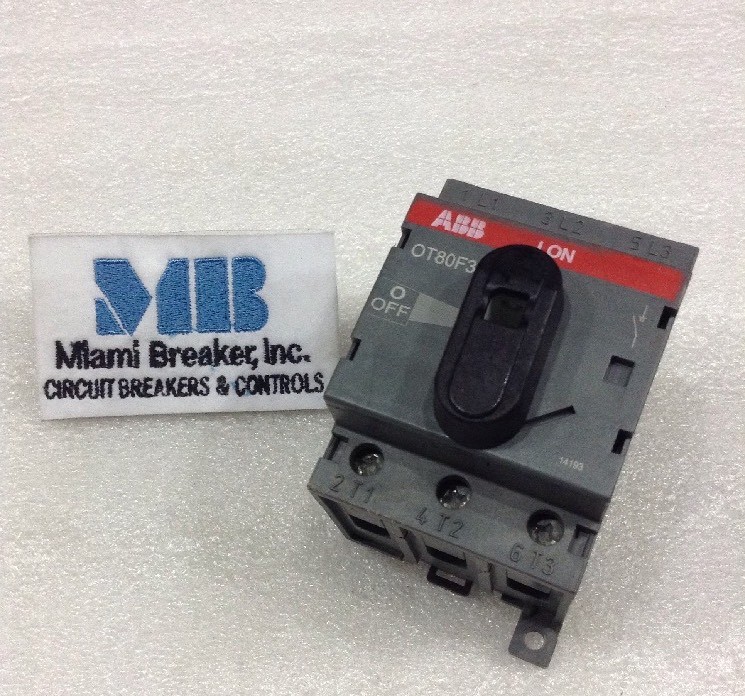 ABB OT80F3 Disconnect Switch 3P 80Amp 750v TESTED | eBay