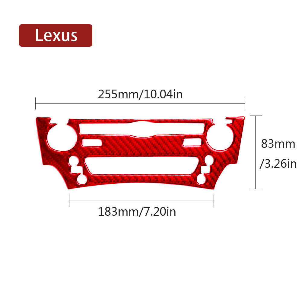 For Lexus IS250 IS350 Red Carbon Fiber Interior Central Console CD