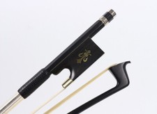 New Advanced black Carbon fiber Violin Bow Inlay poplar blossom style Frog
