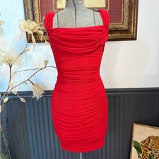 NWT Hello Molly Life In The Spotlight Ruched Bodycon Mini Dress ~ Sz Small 💛🍄