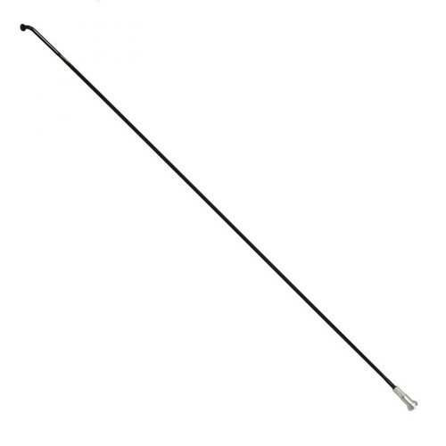 Rayon avec écrous vélo inox noir plat 2mm taille L 260mm sapim tête coudée