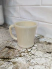 Vintage 1950’s 60’s Fire King D Handle Off White Milk Glass Mug