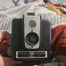 Kodak Brownie Hawkeye Bakelite Flash Model Box Camera, Made in the USA