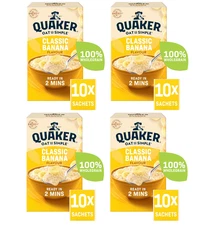 Quaker Oat So Simple Classic Banana Flavour Porridge 10 Sachets PACK OF 4