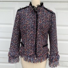 Ann Taylor Tweed Jacket Blazer Sz L Large