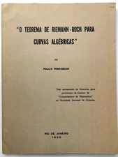 Paulo Ribenboim / O teorema de Riemann-Roch para curvas algébricas Signed 1st