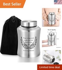 Elegant Large Stainless Steel Cremation Urn for Human Ashes - Up to 220 lbs