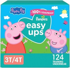 Pampers 124 Pack Easy Up Peppa Pig Girl