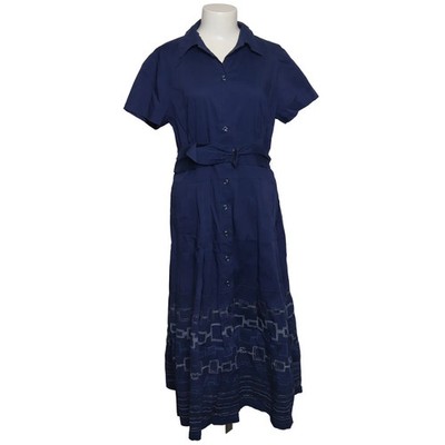 Alfani, Blusenkleid, Größe: 46, Blau, Baumwolle/Elasthan/Polyamid #TiI