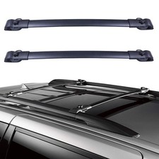 Cross Bar Roof Rack Set for Toyota Sienna 2011-2020 w/ Roof Rails 150lbs Black