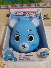 NEW IN BOX CARE BEARS AUTOMATIC BUBBLE BLOWER W/ SOLUTION GRUMPY BEAR 8.25"...