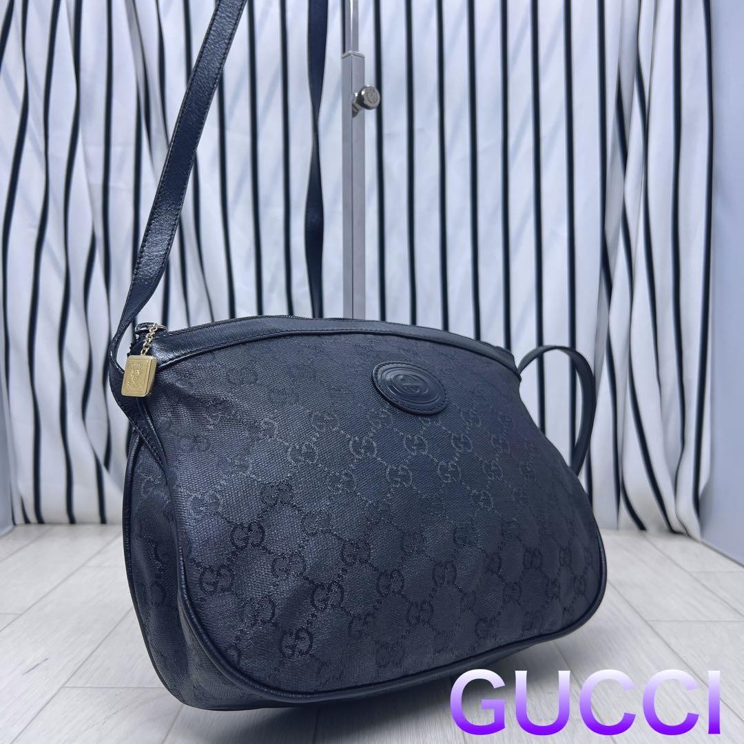 Vintage Gucci GG Monogram PVC Crossbody Shoulder Bag Designer Handbag