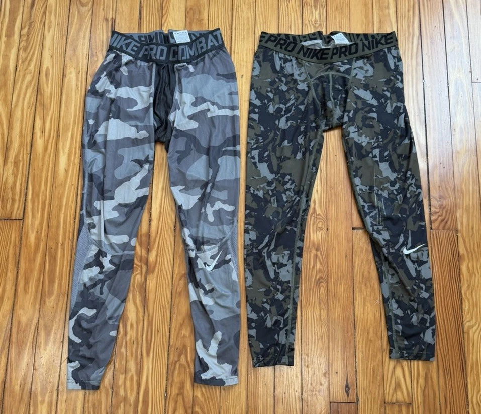 Lot Of 2 Nike Pro Combat Pants Mens XL Camo Compression Base Layer Leggings
Opens in a new window or