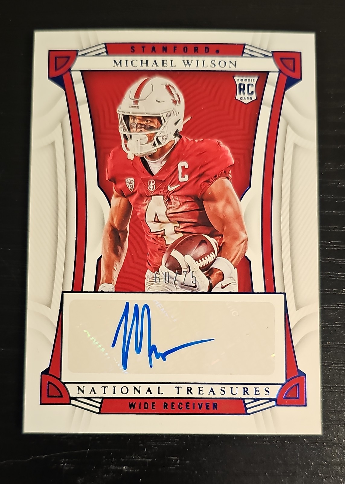 Michael Wilson Panini National Treasures Collegiate Rookie Signatures #RSMIW Base