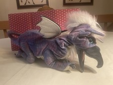 FOLKMANIS BEAKED DRAGON 2 HANDED PUPPET, MOVEABLE MOUTH  TAIL, IRIDESCENT WINGS