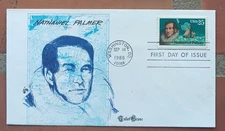 NATHANIEL PALMER  POLAR EXPLORER 1988  TUDOR HOUSE  CACHET FDC VF UNADDR