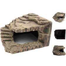 Stable Resin Reptile Hide with Rustic Style for Stress-Free Living Environments