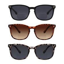 Yogo Vision Bifocal Reading Sunglasses Men Women Classic Retro UV400 Sun Readers