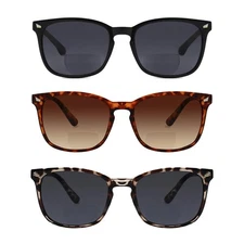 Yogo Vision Bifocal Reading Sunglasses Men Women Classic Retro UV400 Sun Readers