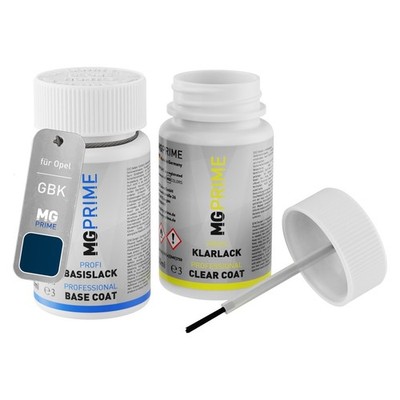 Autolack Lackstift Set für Opel GBK 4CU 21B Ultrablau Mica Basis Klarlack
