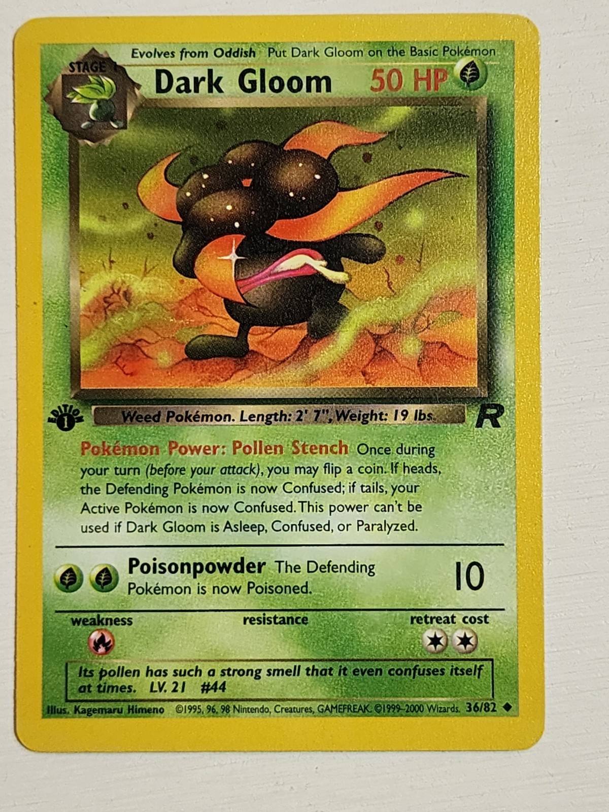 Dark Gloom - 36/82 - Team Rocket - 1st Edition- Uncommon-Pokemon TCG-NM