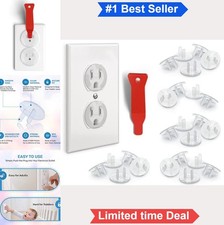 Outlet Plug Covers for Baby Proofing 24 Pack Clear Child Safety Flame Resistant