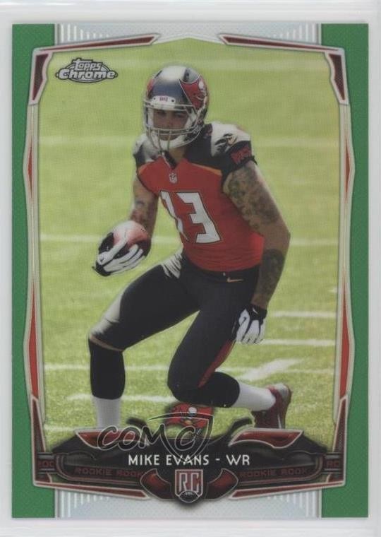 2014 Topps Chrome Green Refractor Mike Evans #185 k5j