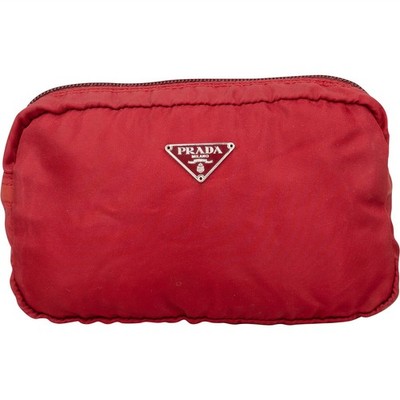 Prada Nylon Triangle Cosmetic Pouch