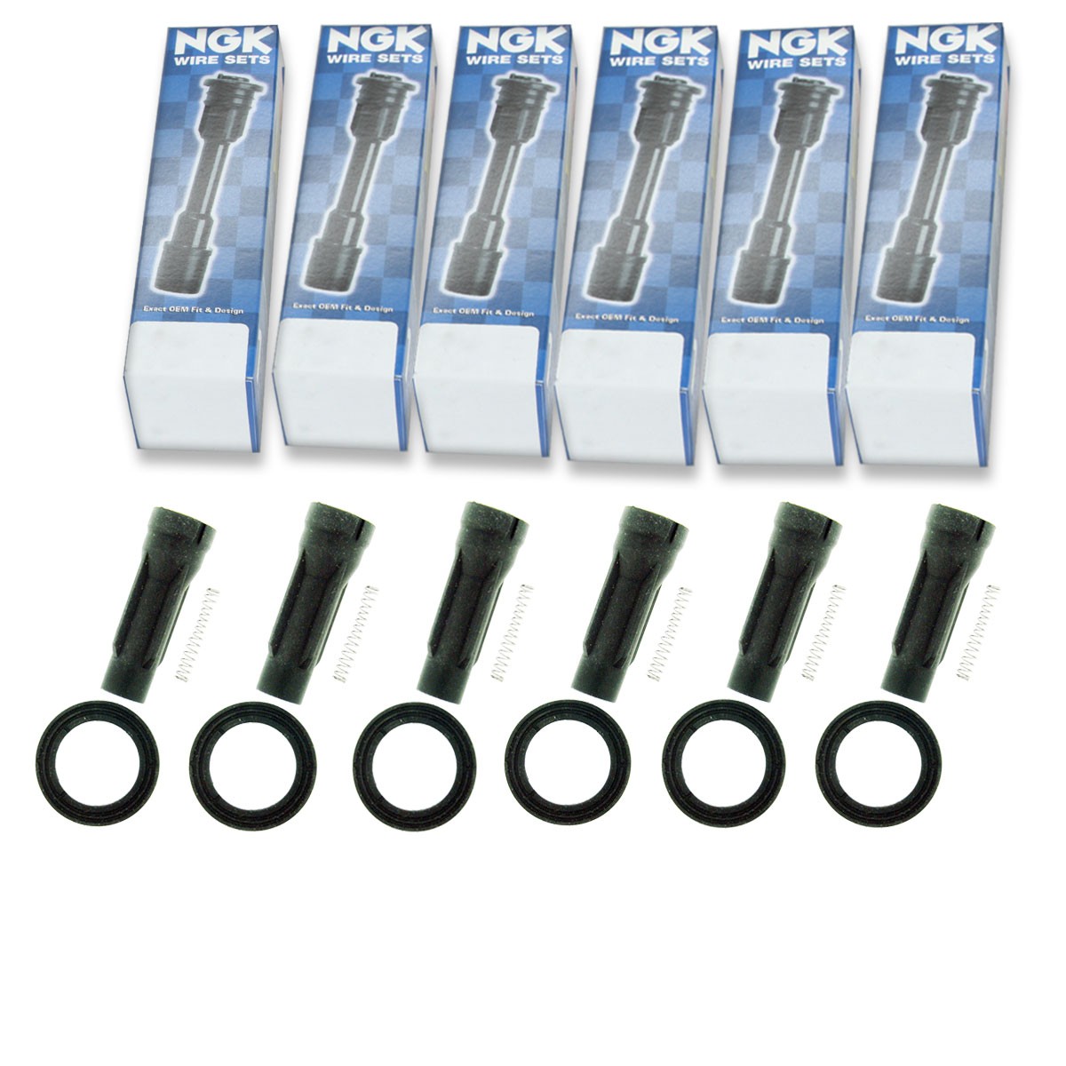 6 pcs NGK Ignition Coil Boot for 2007-2014 Toyota Camry 3.5L V6 - Direct dn