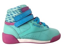 Reebok Freestyle Hi-top Classic Girl s Sneakers, Blue Bomb/ Ultraberry, Sz. 10.5