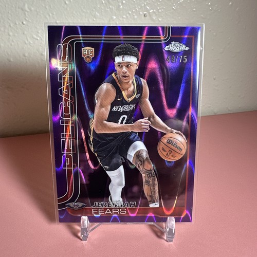 Jeremiah Fears [Purple Refractor] #257 2025 Topps Chrome card