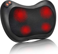 Masajeador De Cuello Y Espalda Con Calor Almohada De Masaje Con Control Remoto