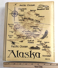Alaska Cruise Vacation A.C.E. Photo Album Faux Leather Embossed Map New, Sealed