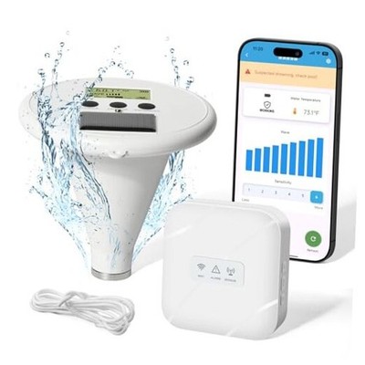 WiFi Pool Alarm,  Solar Wave Pool Alarm with High Sensitivity, Smart App