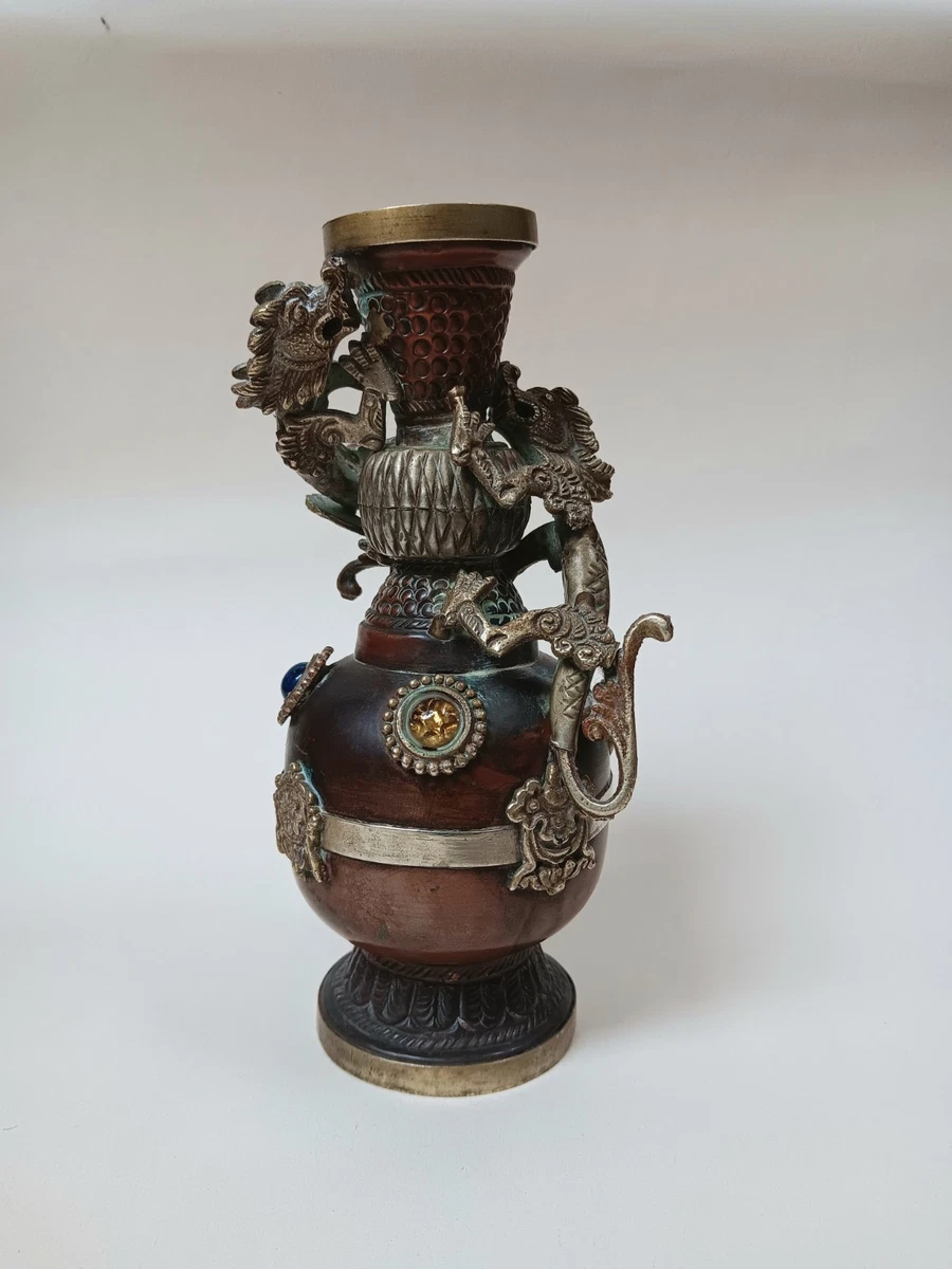 青铜龙在中国古董花瓶| eBay