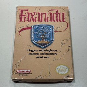 Nintendo Faxanadu NES Videojuego Caja CIB Cartucho Manual Hudson Soft