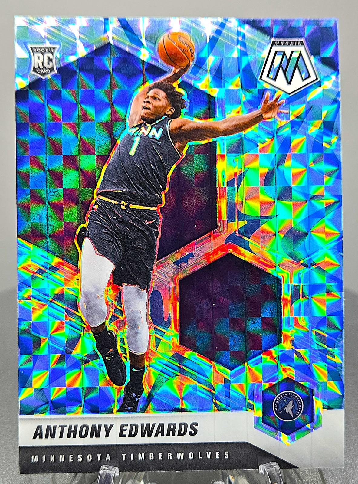 2020-21 Panini Mosaic - Anthony Edwards #201 🔥Reactive BLUE🔥 (RC)