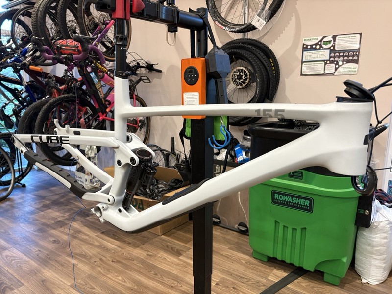 Cube Stereo One55 C:62 Carbon Frame XL White 29er Frame Set