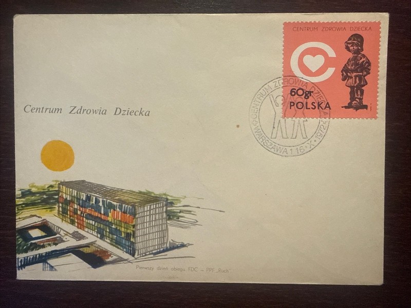 POLAND FDC COVER 1972 YEAR CHILDREN HOSPITAL CHILD SOLDIER HEALTH MEDICINE STAMP