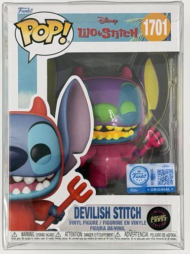 Funko Pop! Disney Lilo & Stitch Devilish Stitch Funko SE BL CHASE LE #1701 W/Pro